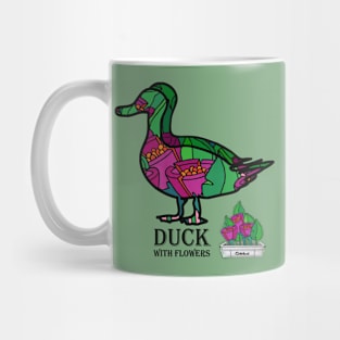 Duck With Flowers Mug